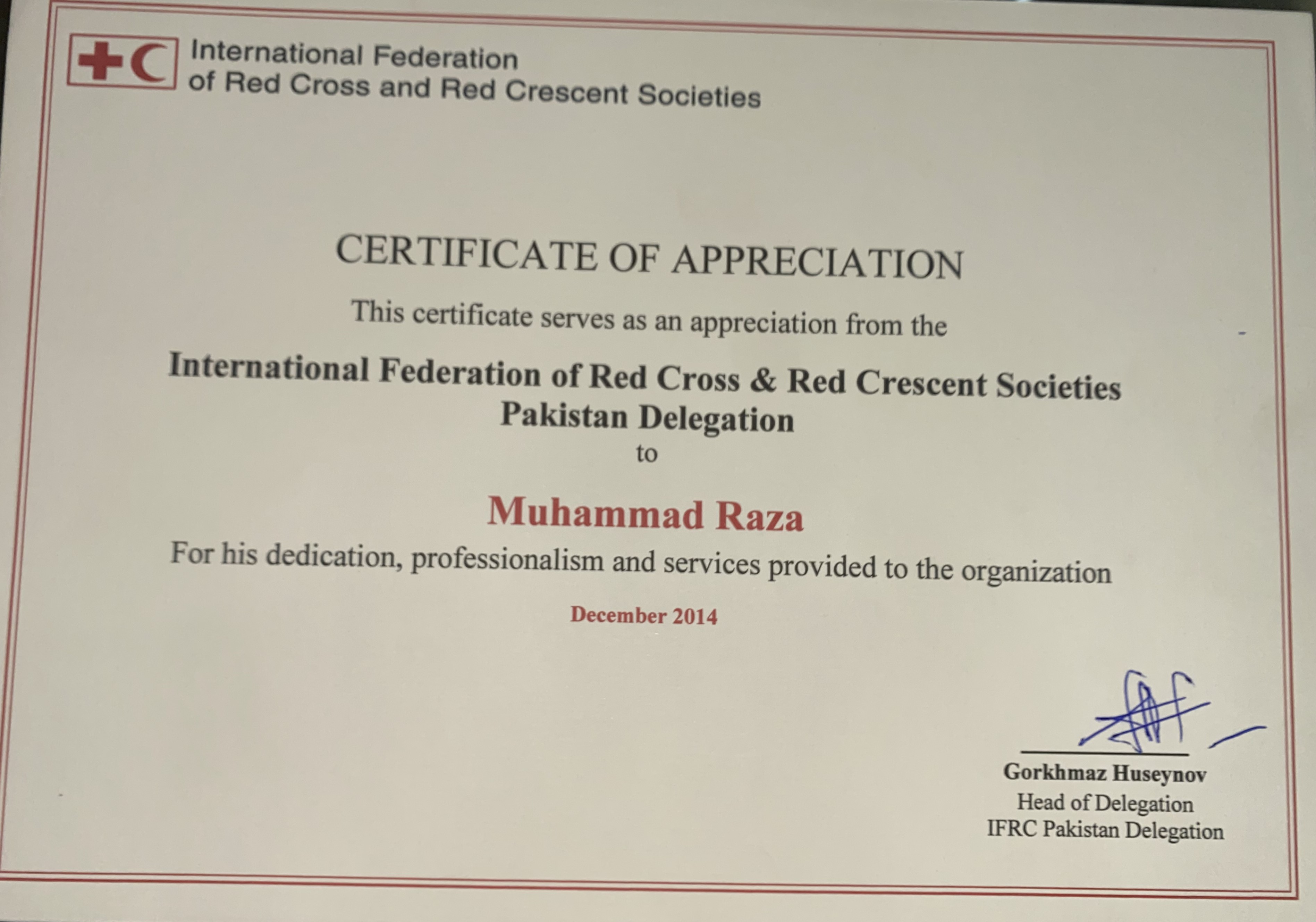 certificate